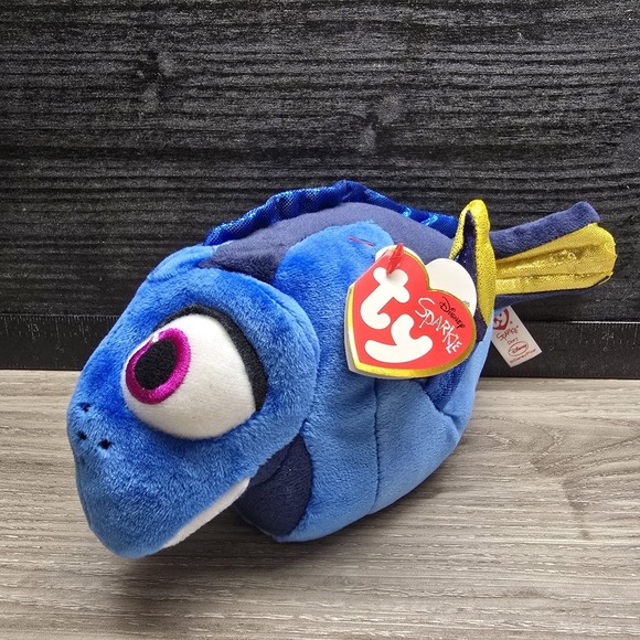 Disney Other - TY Sparkle Disney Finding Dory Blue Beanie Plush 9" Stuffed Animal Nemo 2016